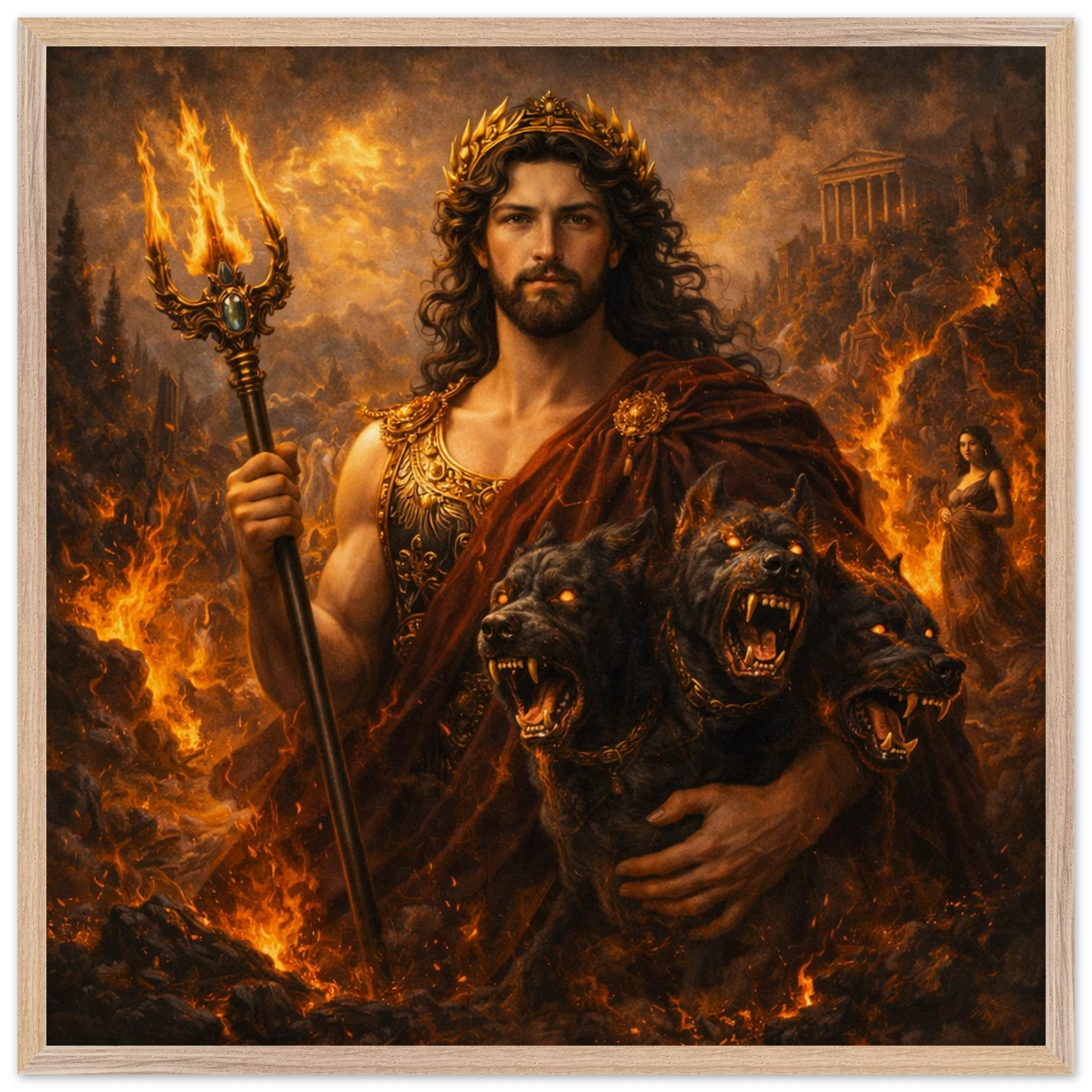 Pluto – Mythologie Fine Art Print mit Rahmen | babasan