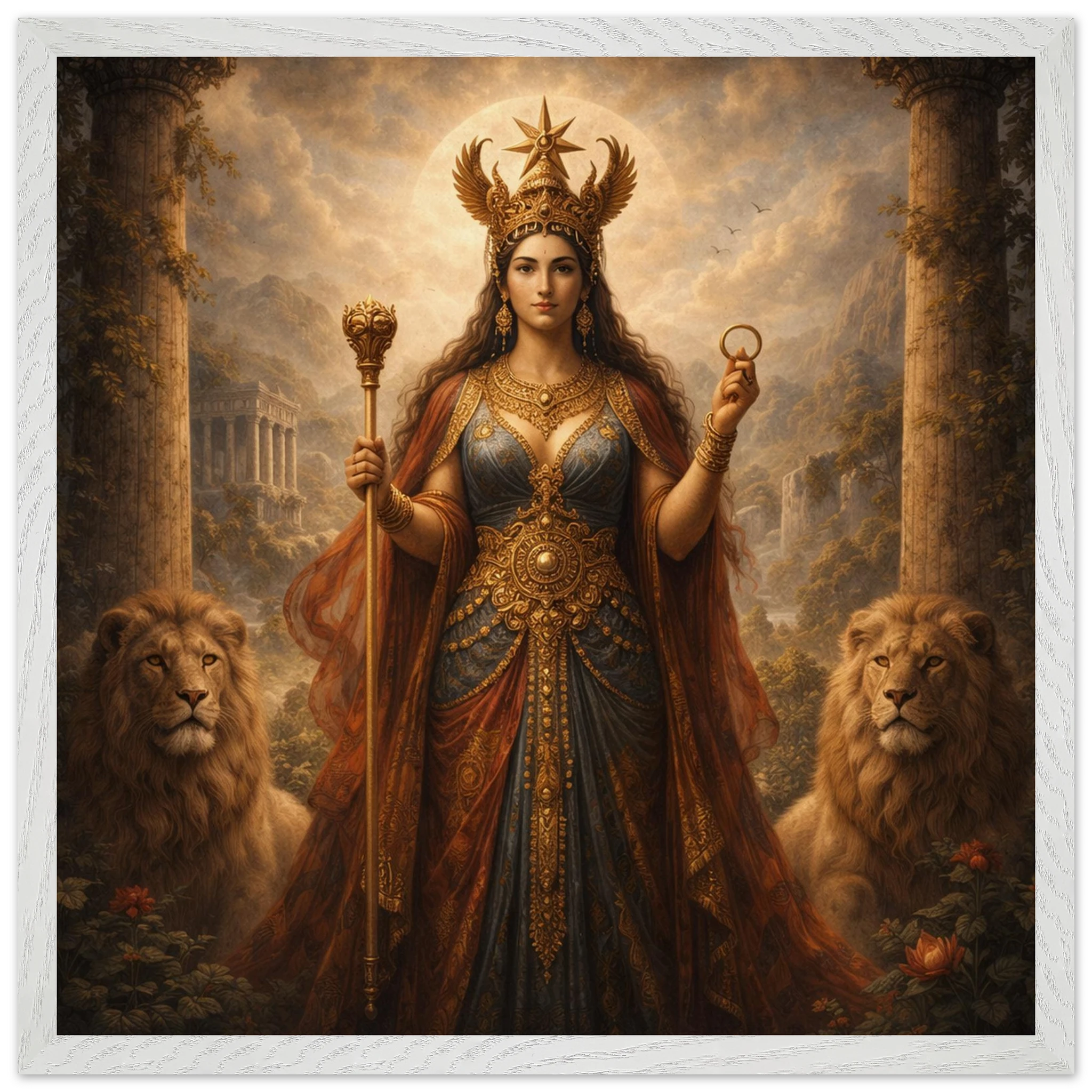 Ishtar – Mythologie Fine Art Print mit Rahmen | babasan