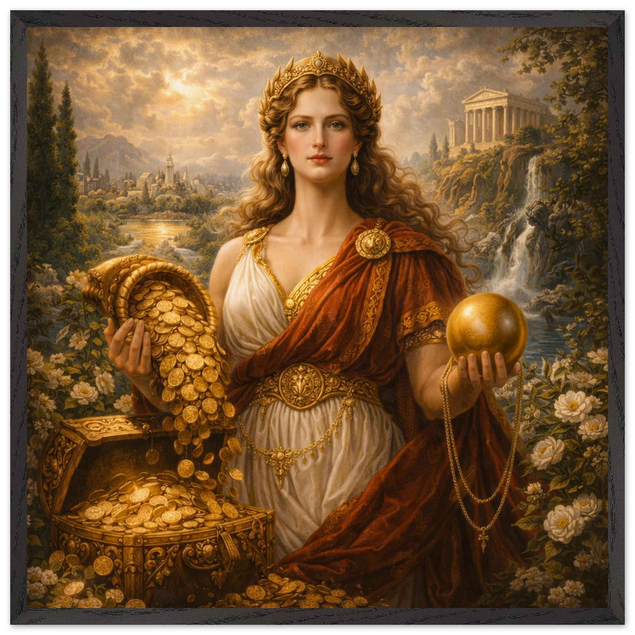 Fortuna – Mythologie Fine Art Print mit Rahmen | babasan