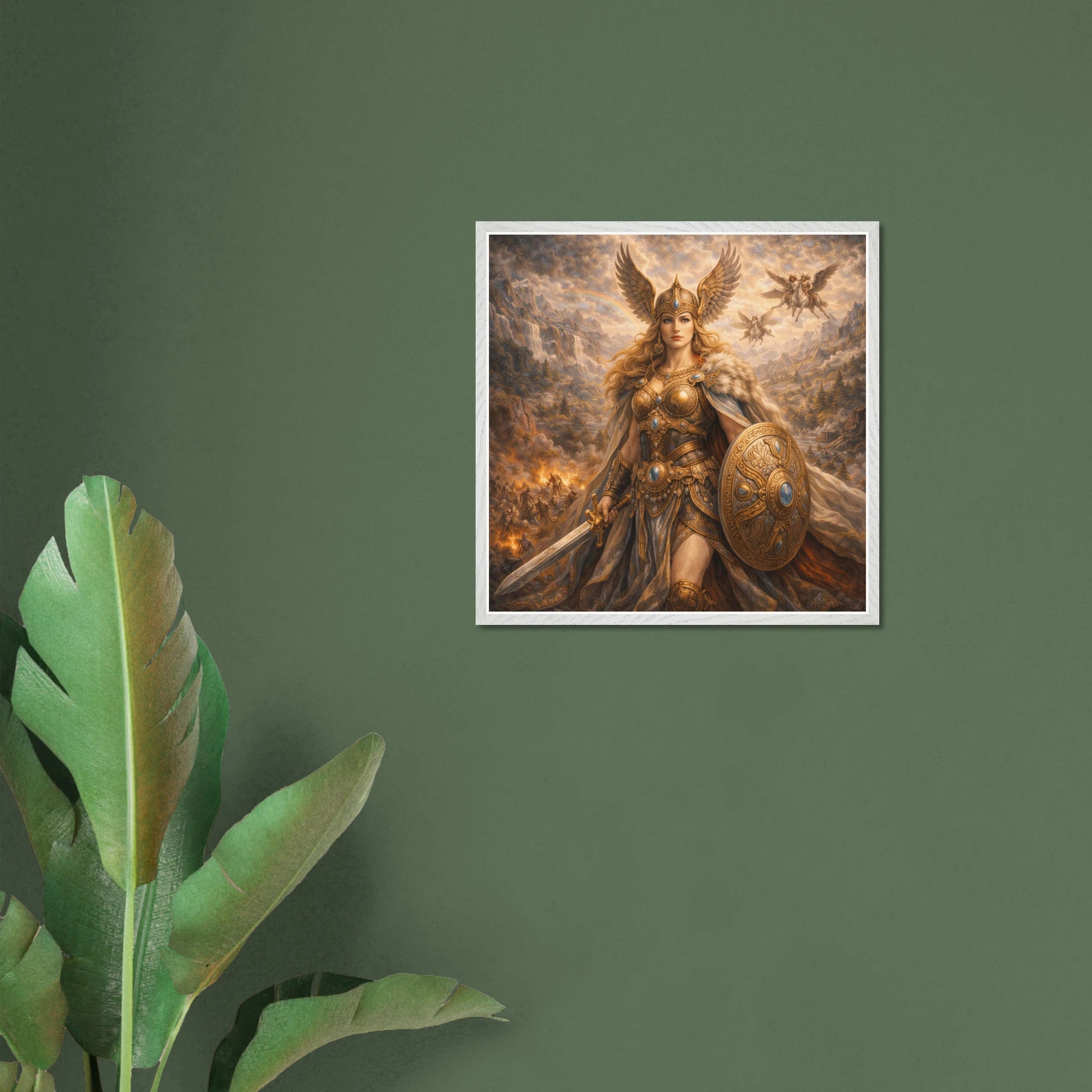 Walküre – Mythologie Fine Art Print mit Rahmen | babasan