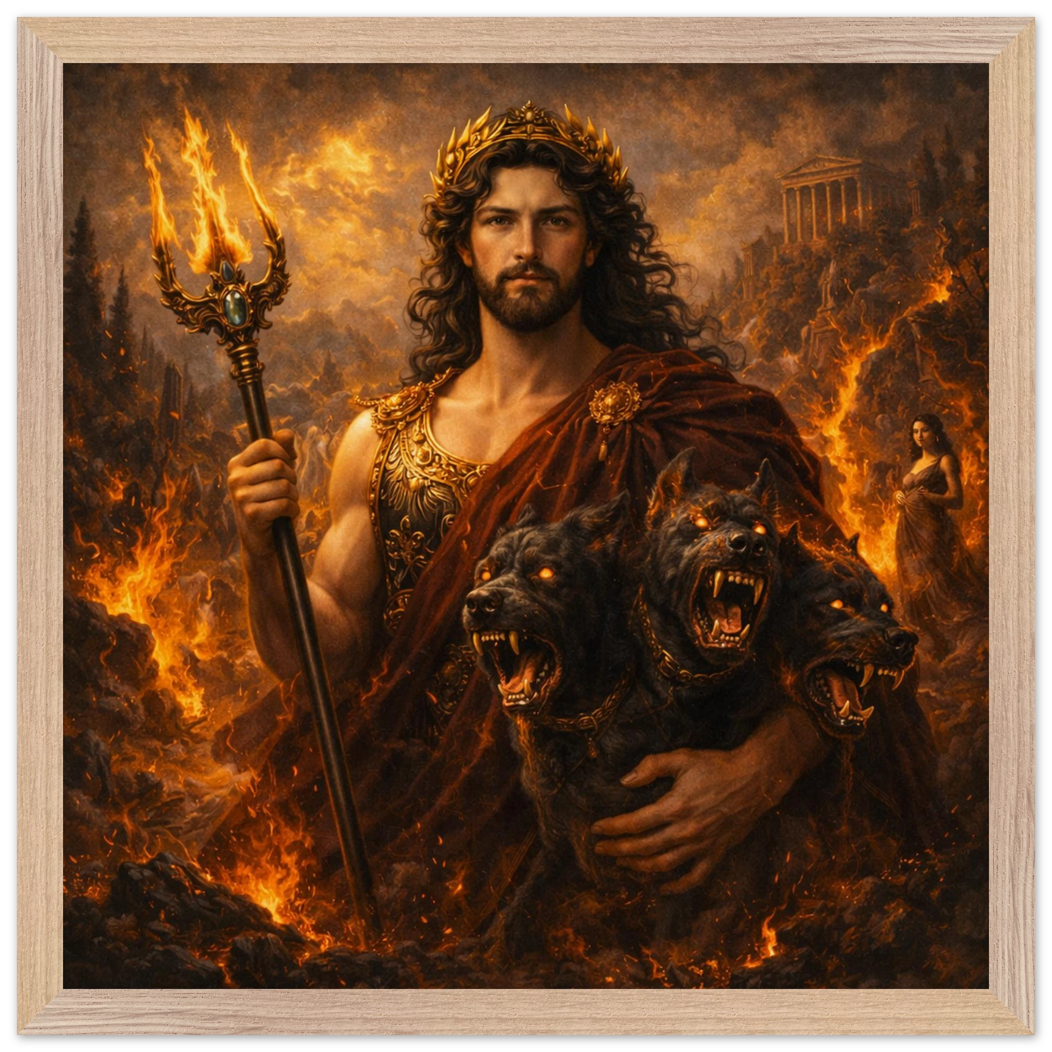 Pluto – Mythologie Fine Art Print mit Rahmen | babasan