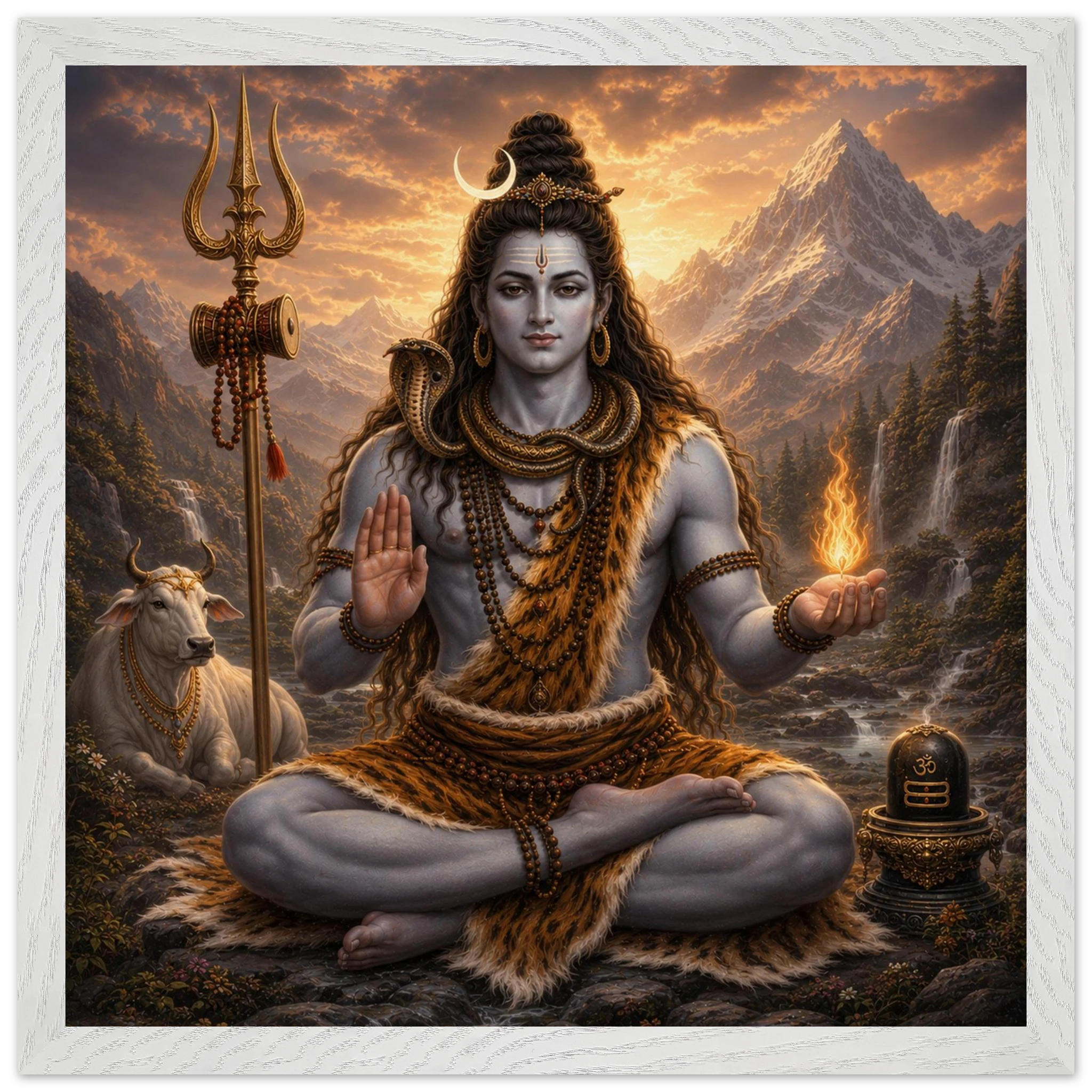 Shiva – Mythologie Fine Art Print mit Rahmen | babasan