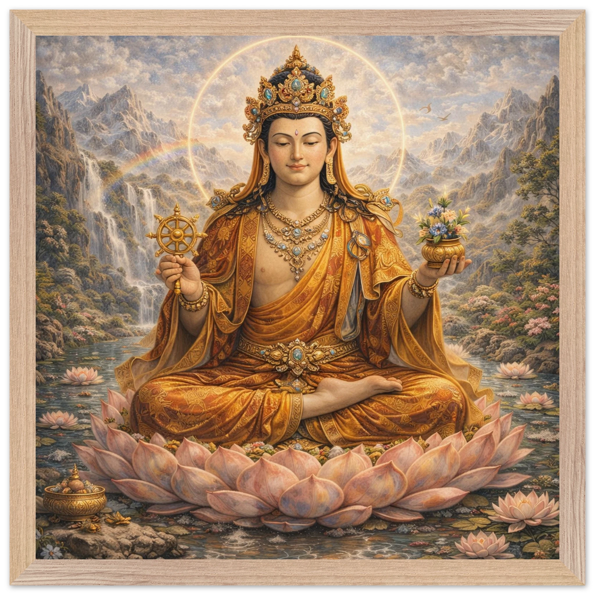 Buddha Maitreya – Mythologie Fine Art Print mit Rahmen | babasan