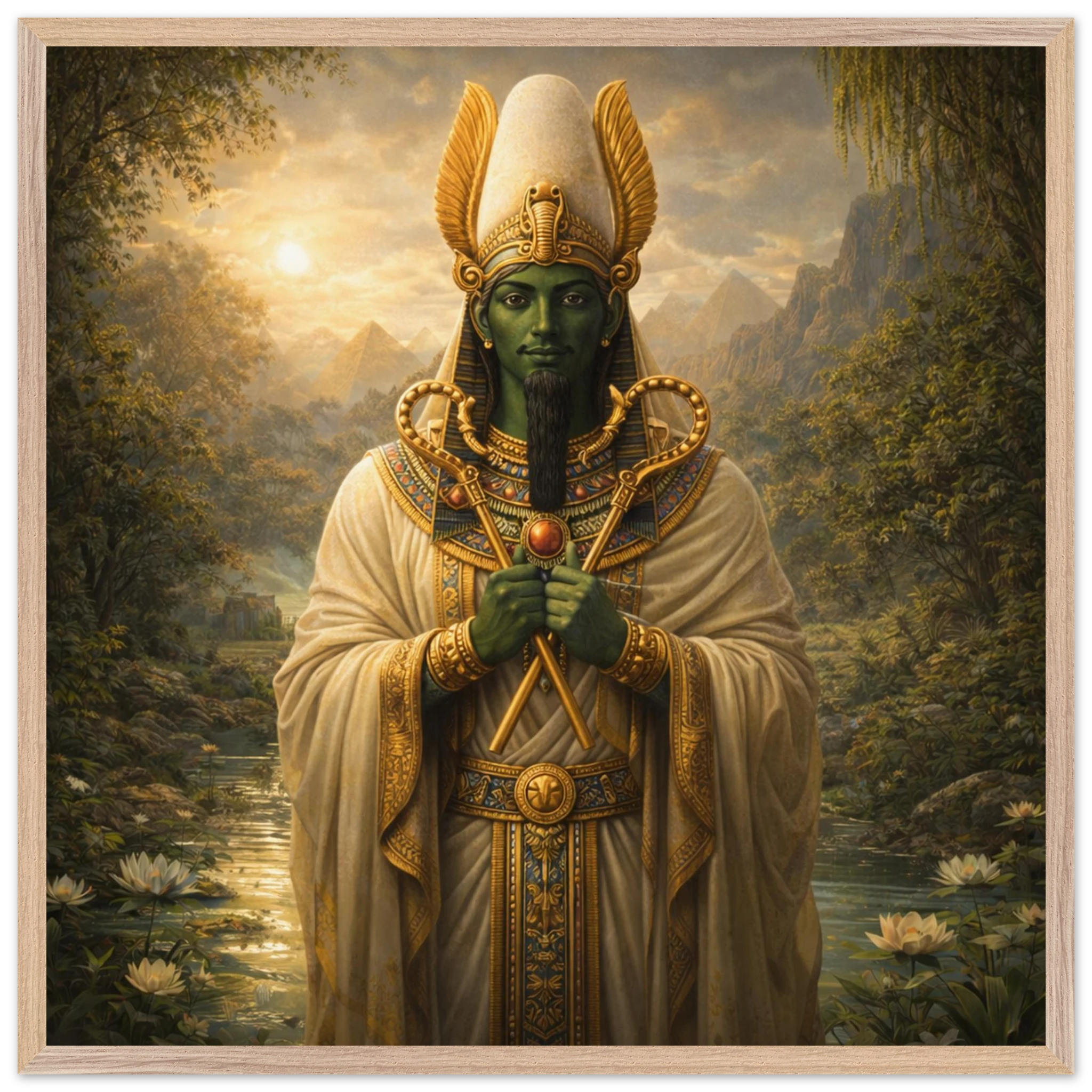 Osiris – Mythologie Fine Art Print mit Rahmen | babasan