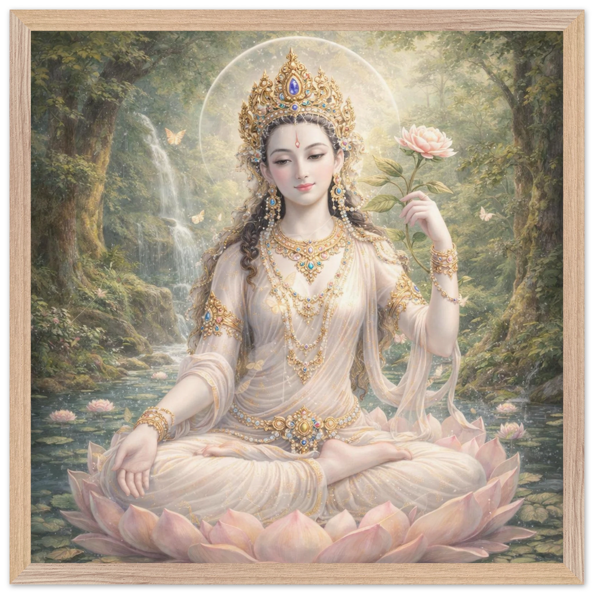 Weisse Tara – Mythologie Fine Art Print mit Rahmen | babasan