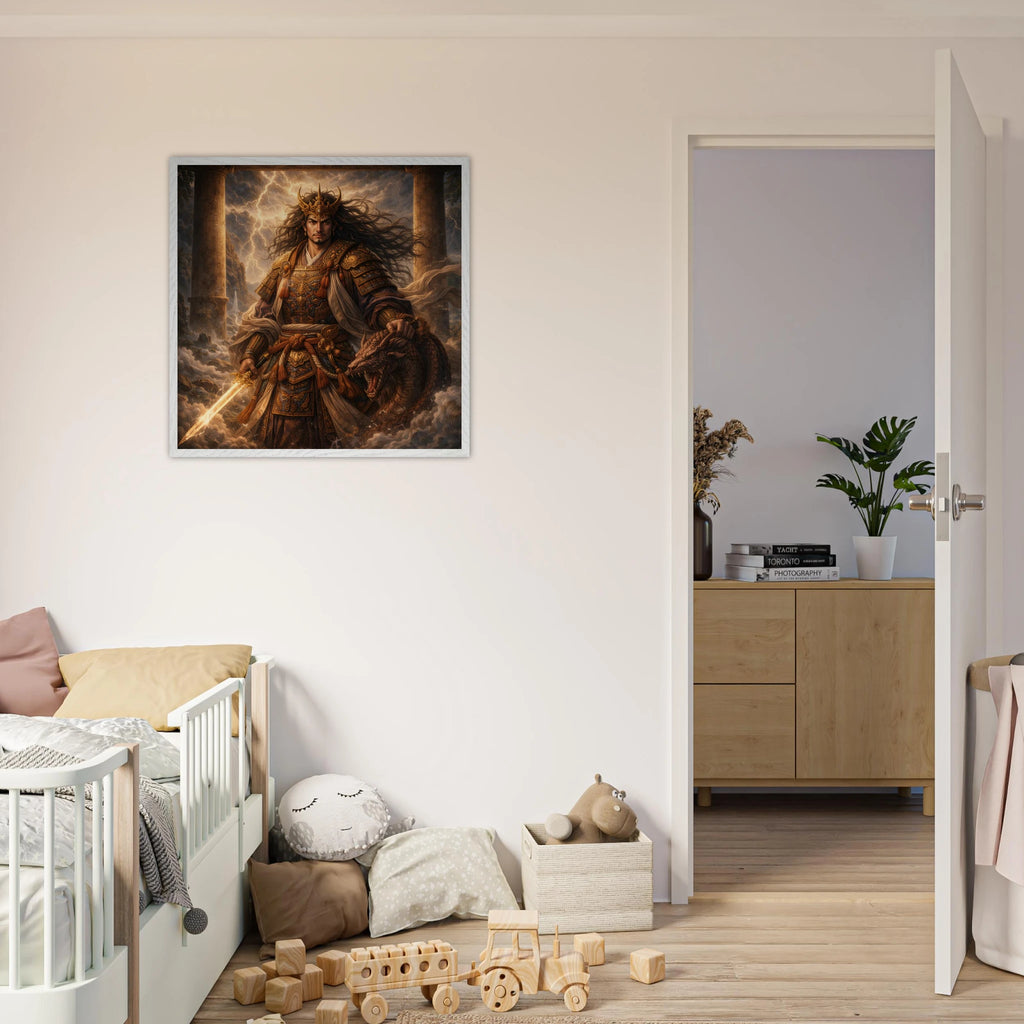 Susanoo – Mythologie Fine Art Print mit Rahmen | babasan