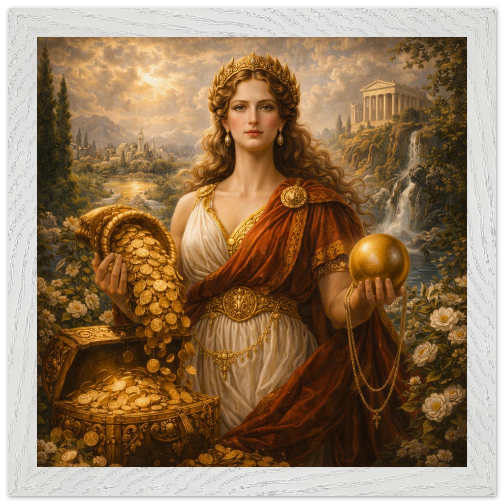 Fortuna – Mythologie Fine Art Print mit Rahmen | babasan