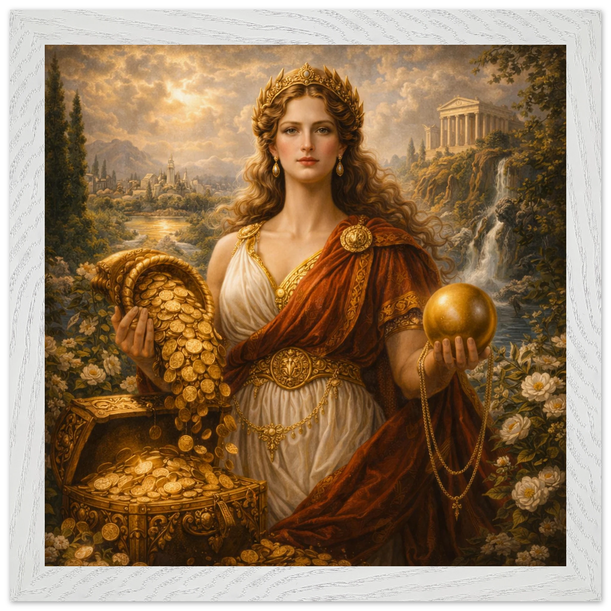 Fortuna – Mythologie Fine Art Print mit Rahmen | babasan