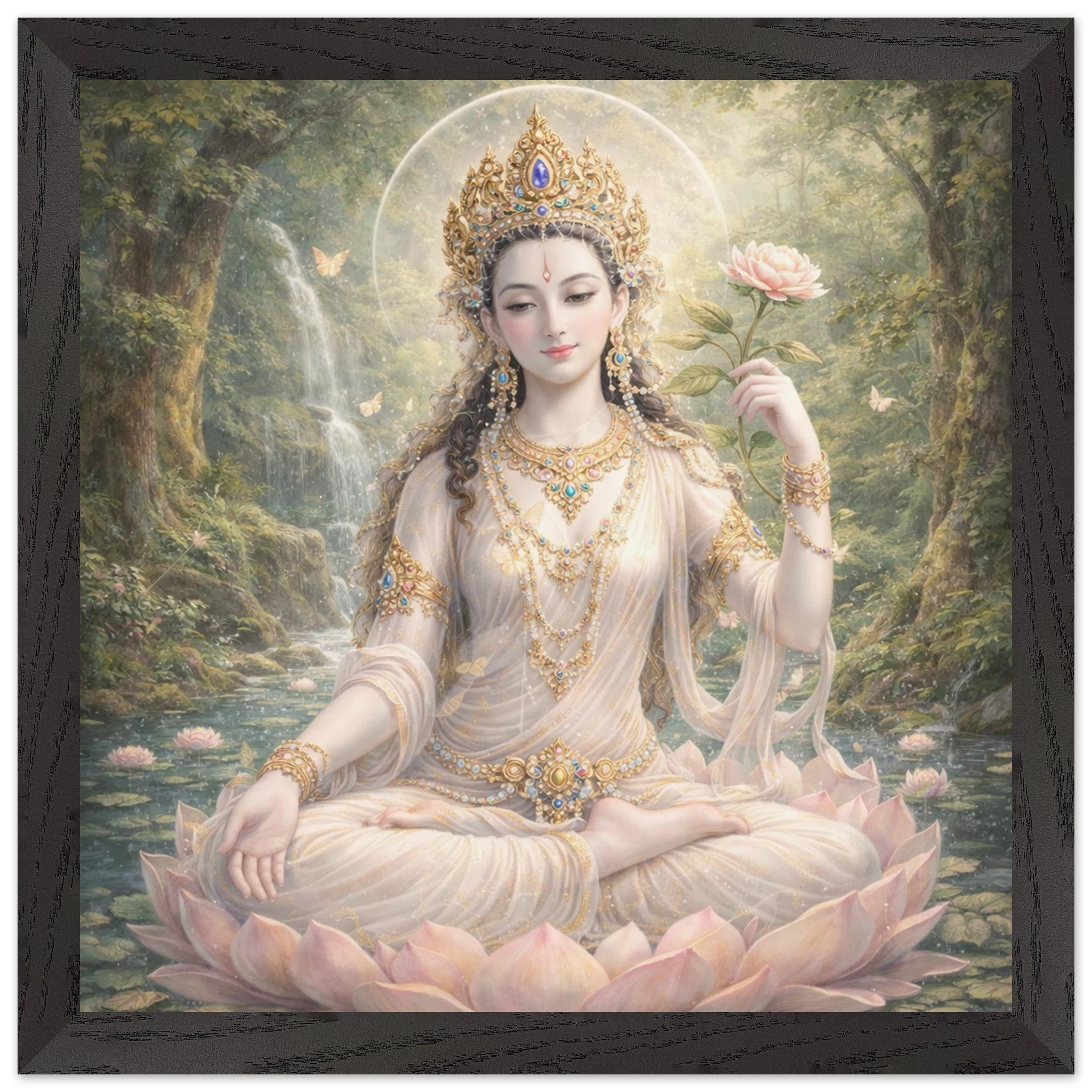 Weisse Tara – Mythologie Fine Art Print mit Rahmen | babasan