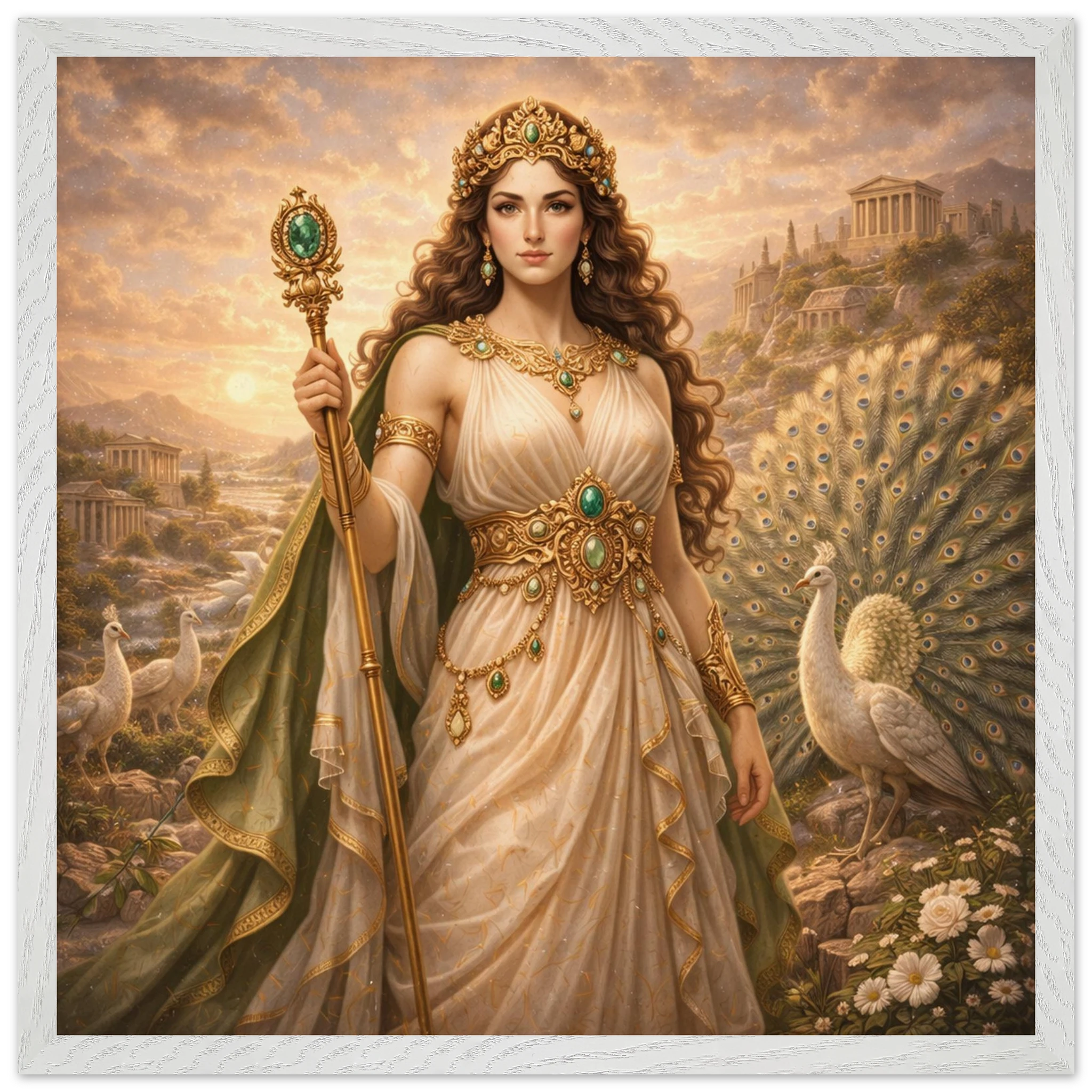 Hera – Mythologie Fine Art Print mit Rahmen | babasan