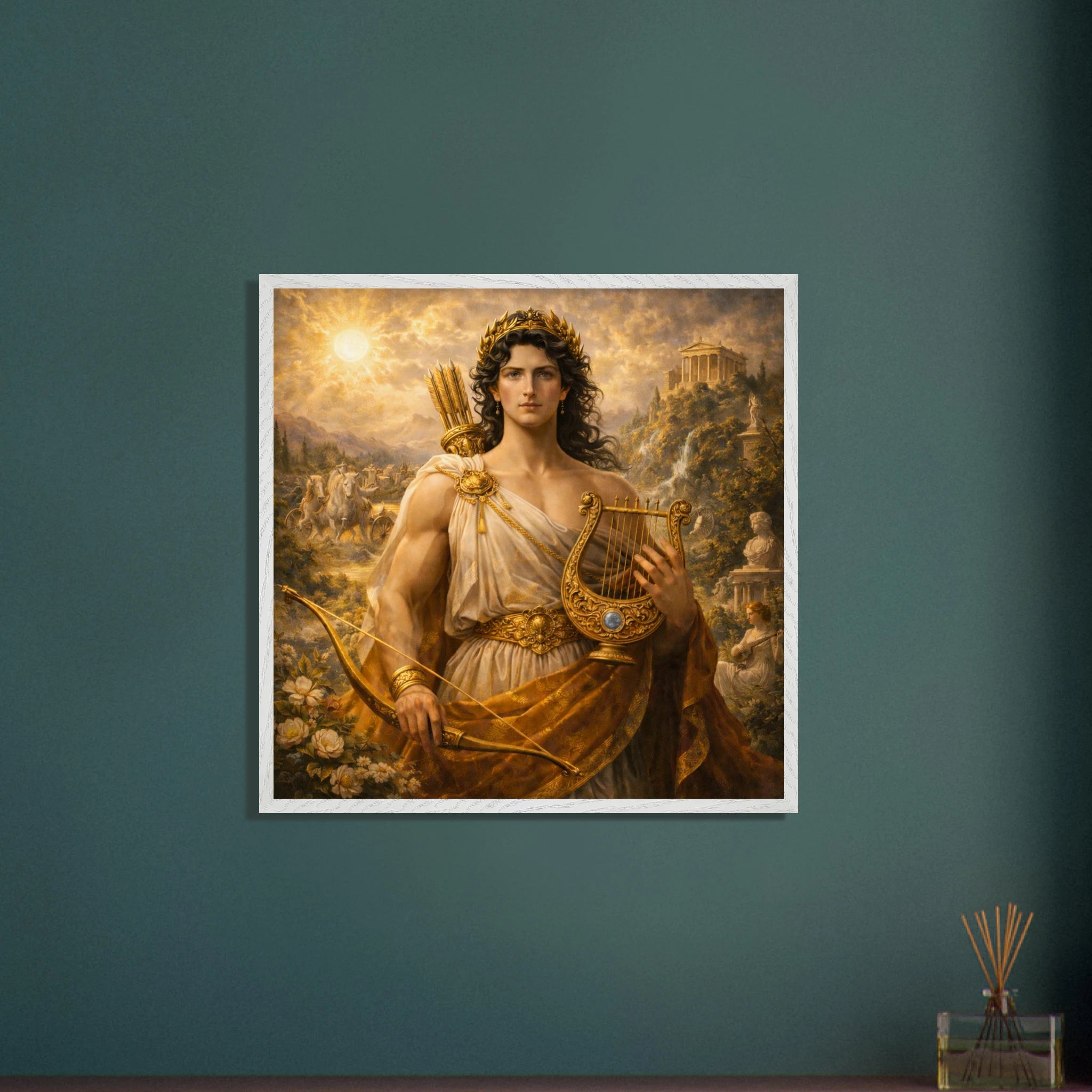 Apollo – Mythologie Fine Art Print mit Rahmen | babasan