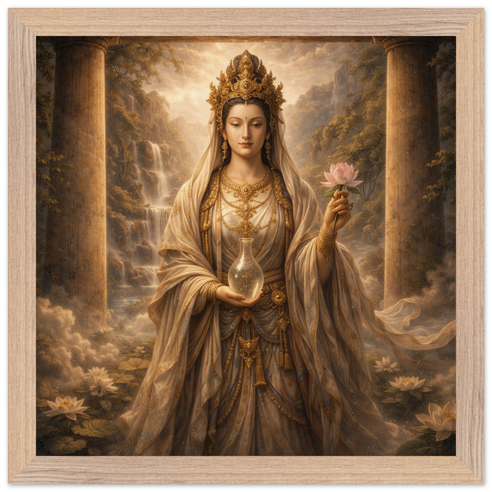Kannon Bodhisattva– Mythologie Fine Art Print mit Rahmen | babasan