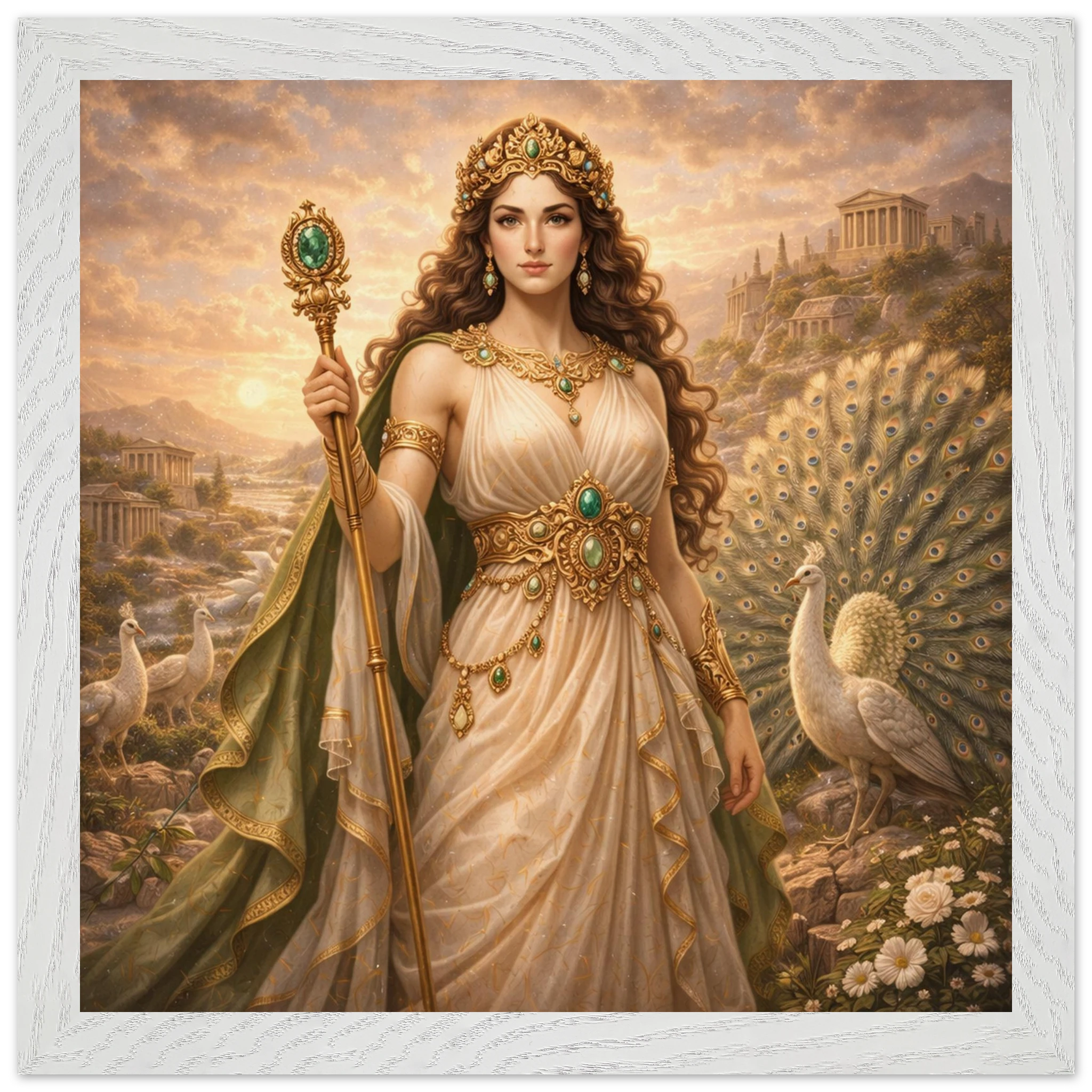 Hera – Mythologie Fine Art Print mit Rahmen | babasan