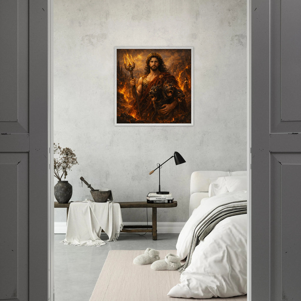 Pluto – Mythologie Fine Art Print mit Rahmen | babasan