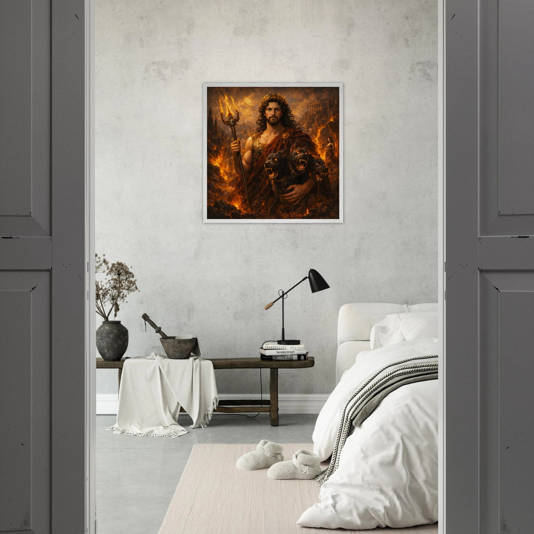 Pluto – Mythologie Fine Art Print mit Rahmen | babasan
