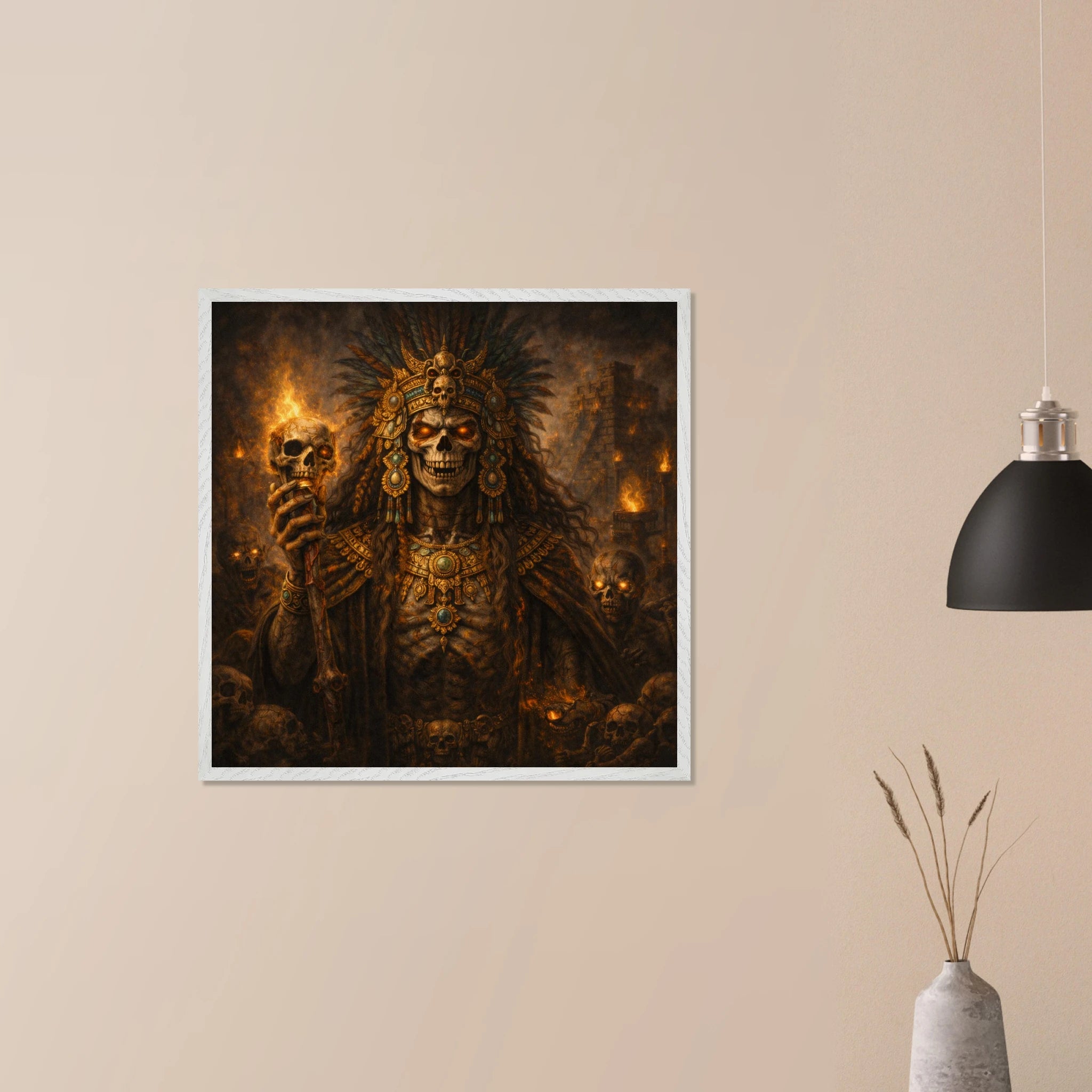 Ah Puch – Mythologie Fine Art Print mit Rahmen | babasan