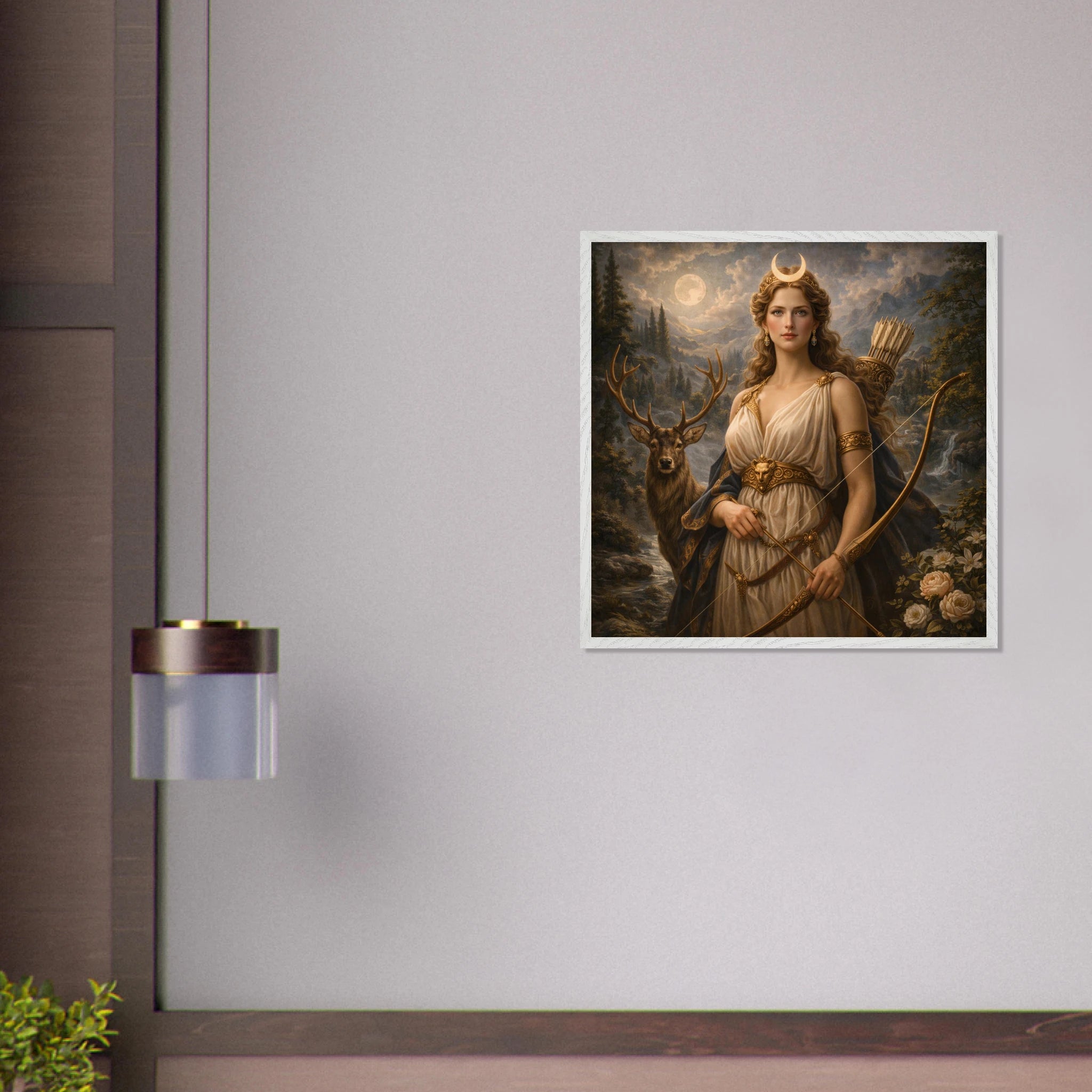 Diana – Mythologie Fine Art Print mit Rahmen | babasan