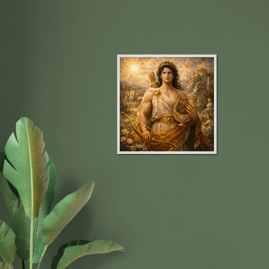 Apollo – Mythologie Fine Art Print mit Rahmen | babasan