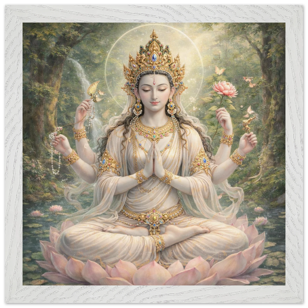 Avalokiteshvara – Mythologie Fine Art Print mit Rahmen | babasan