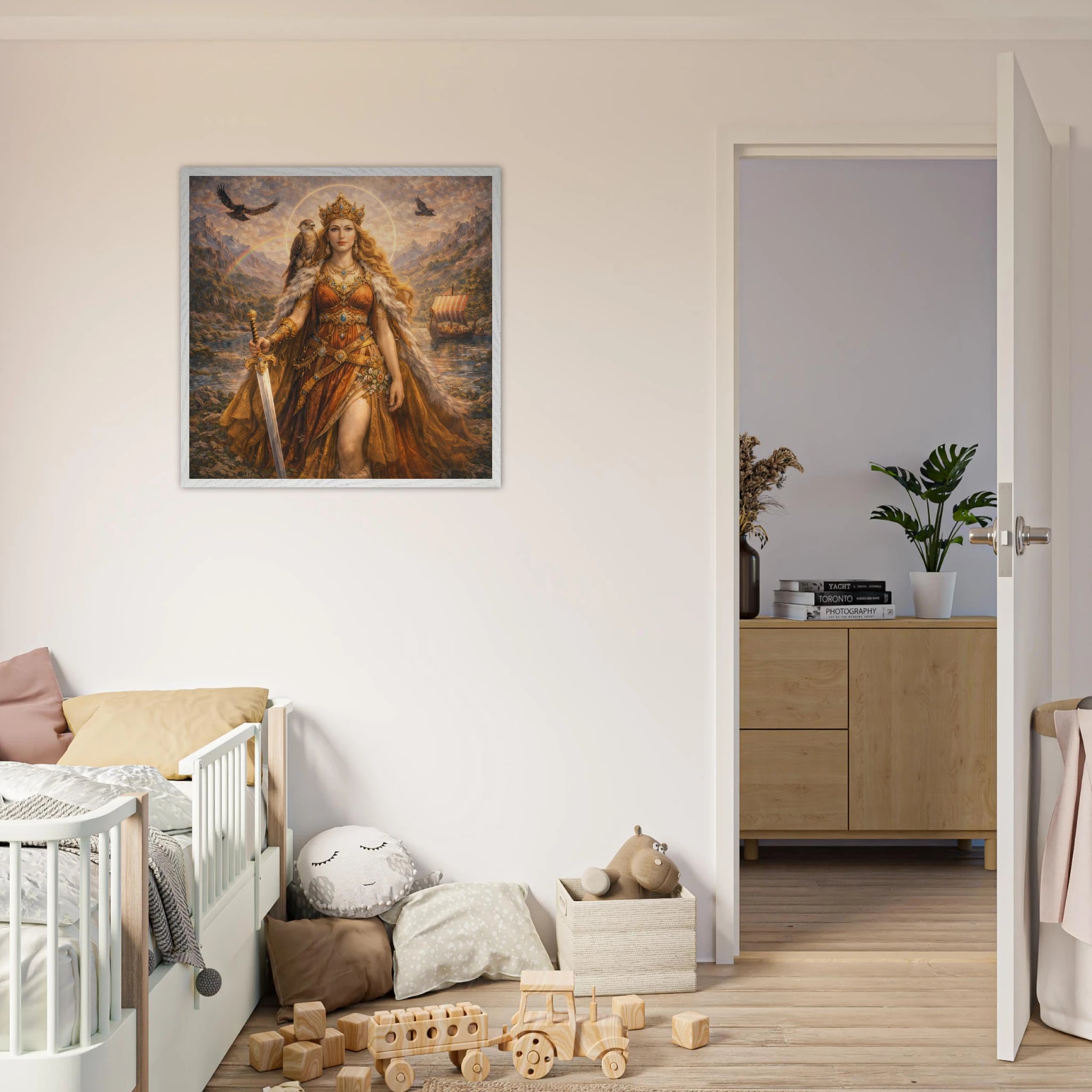 Freya – Mythologie Fine Art Print mit Rahmen | babasan