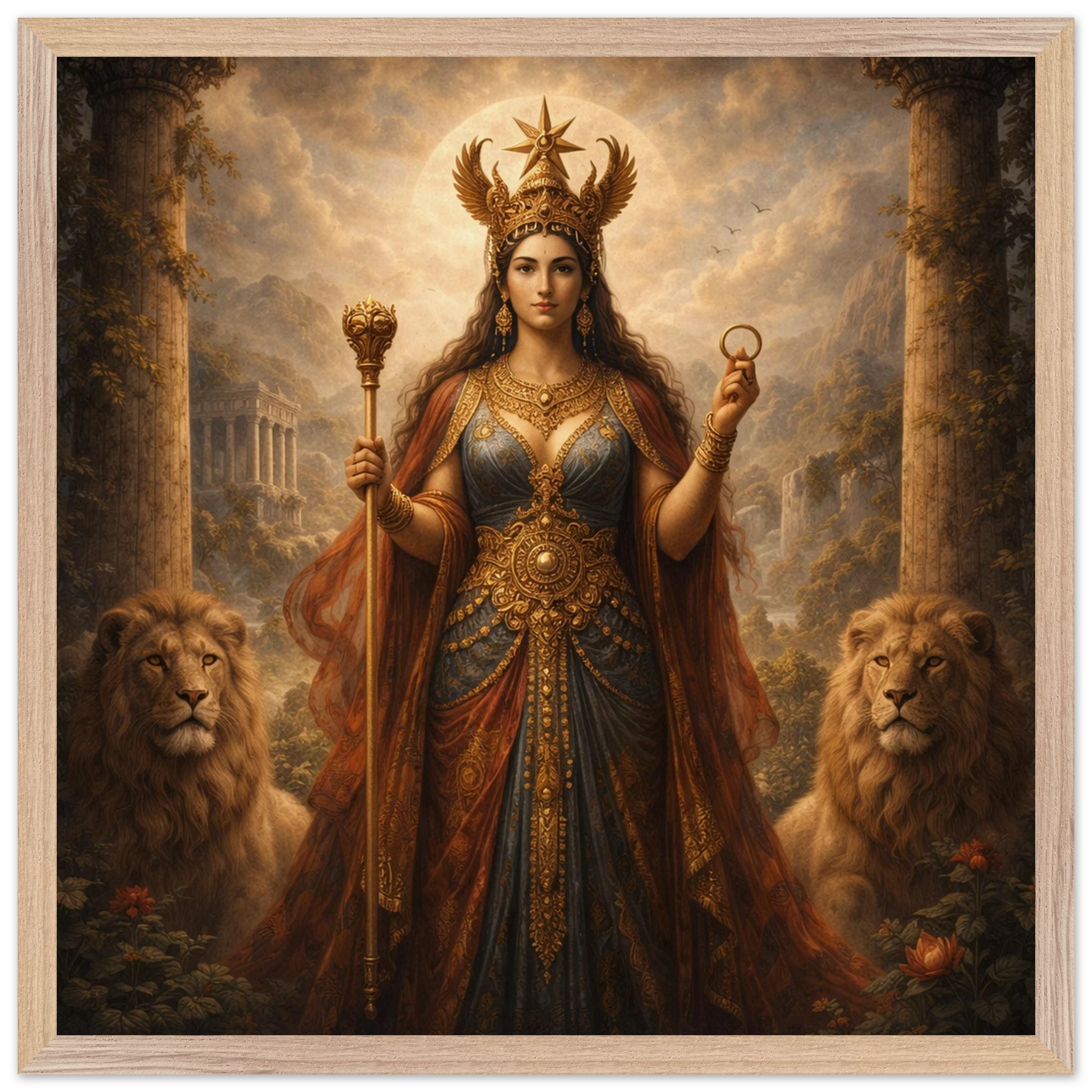 Ishtar – Mythologie Fine Art Print mit Rahmen | babasan