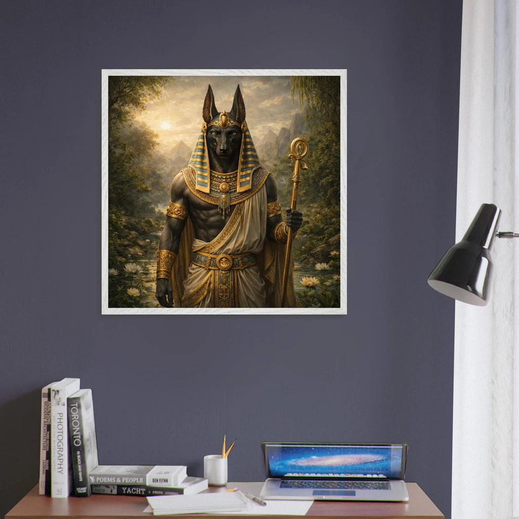 Anubis – Mythologie Fine Art Print mit Rahmen | babasan