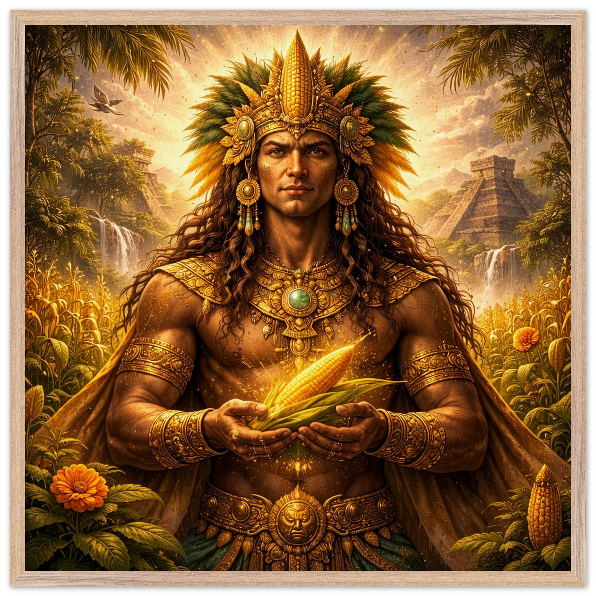 Hun Hunahpu – Mythologie Fine Art Print mit Rahmen | babasan