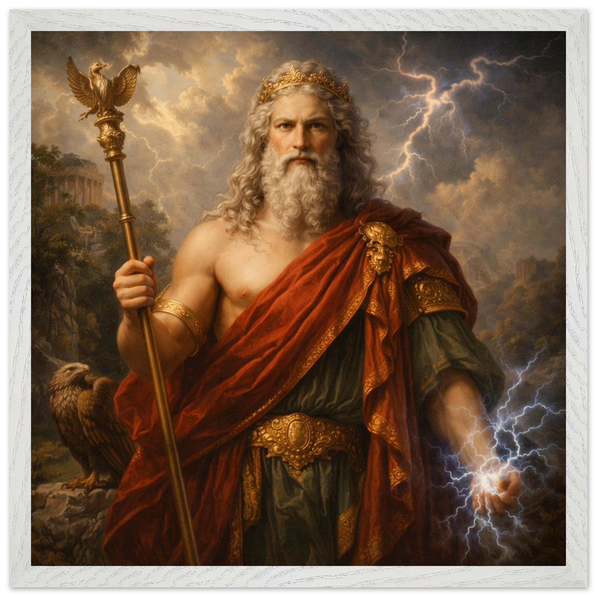 Jupiter – Mythologie Fine Art Print mit Rahmen | babasan