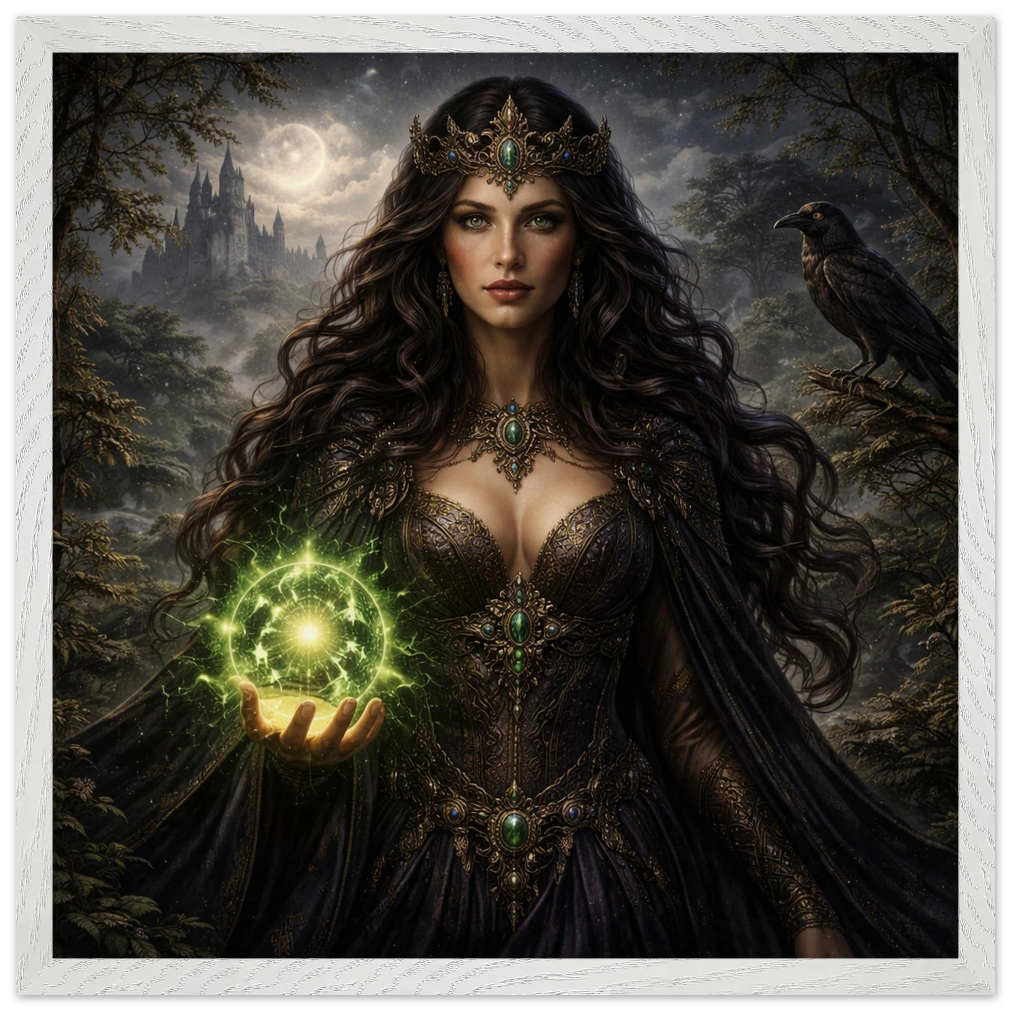 Morgana – Mythologie Fine Art Print mit Rahmen | babasan