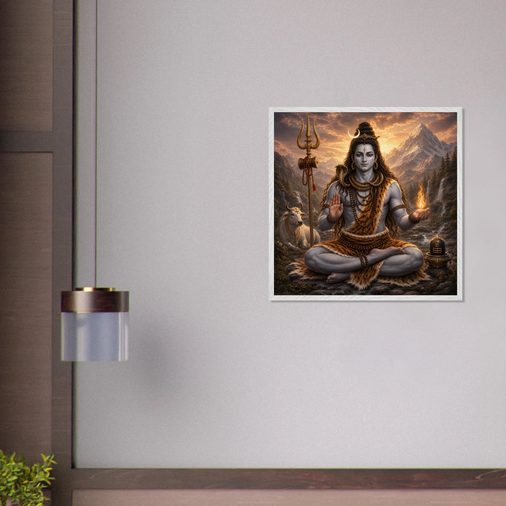 Shiva – Mythologie Fine Art Print mit Rahmen | babasan