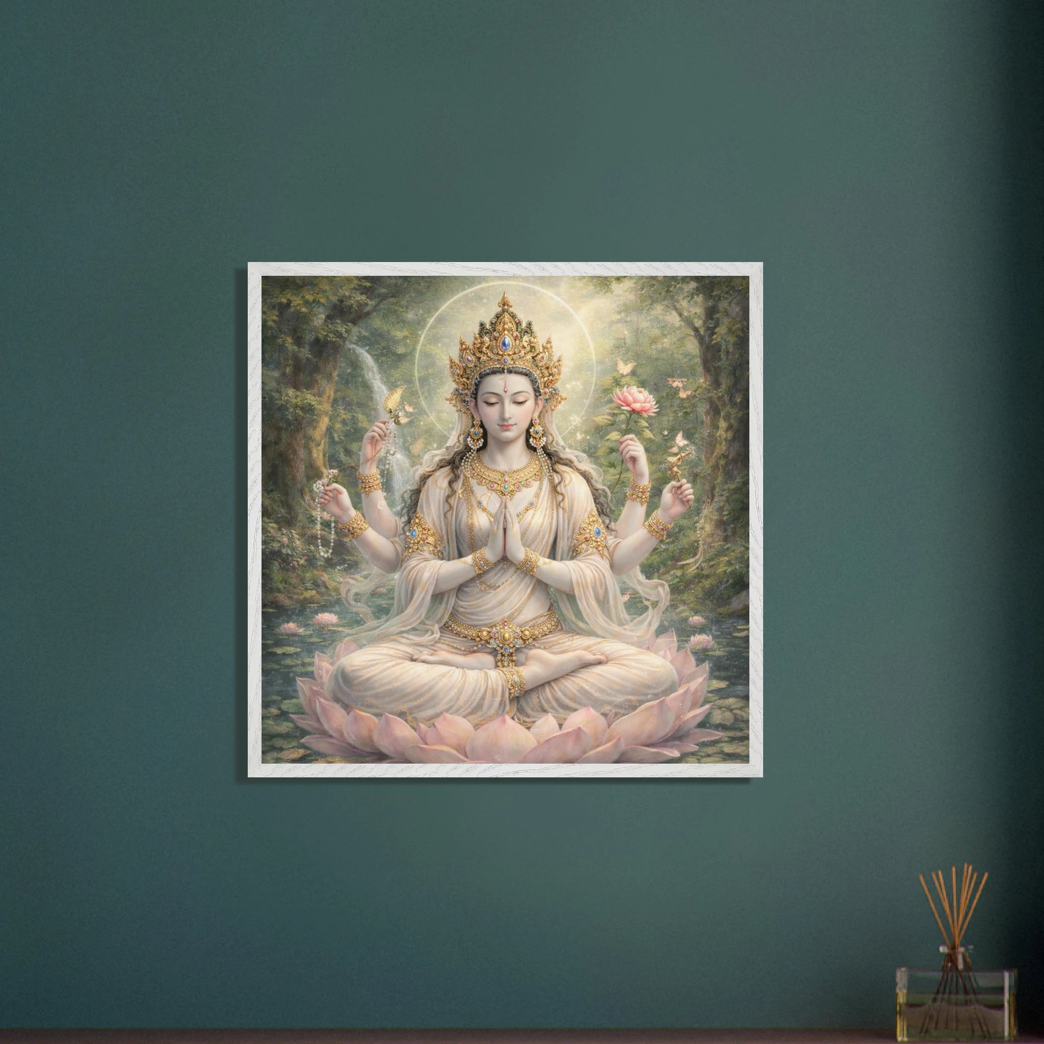 Avalokiteshvara – Mythologie Fine Art Print mit Rahmen | babasan