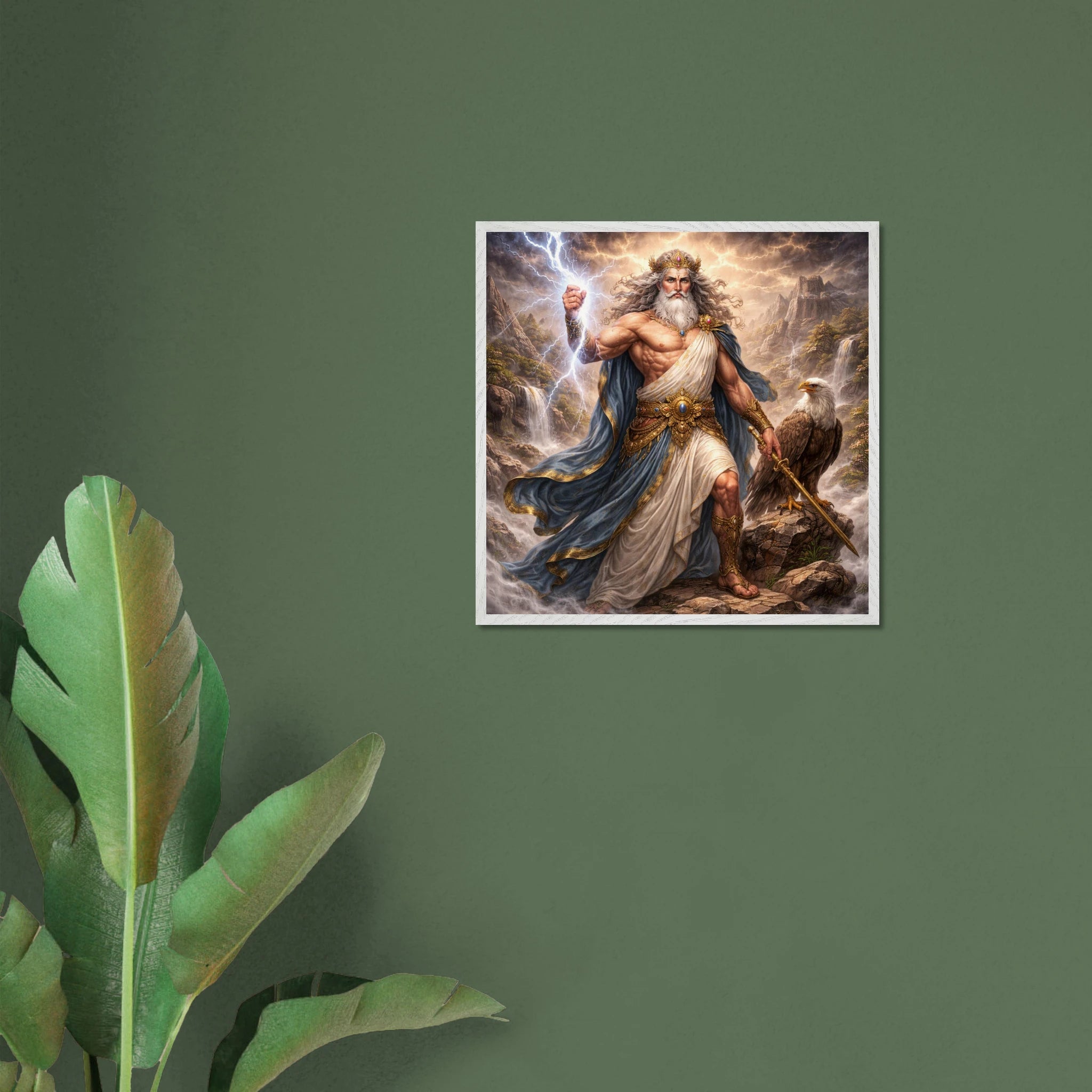 Zeus – Mythologie Fine Art Print mit Rahmen | babasan