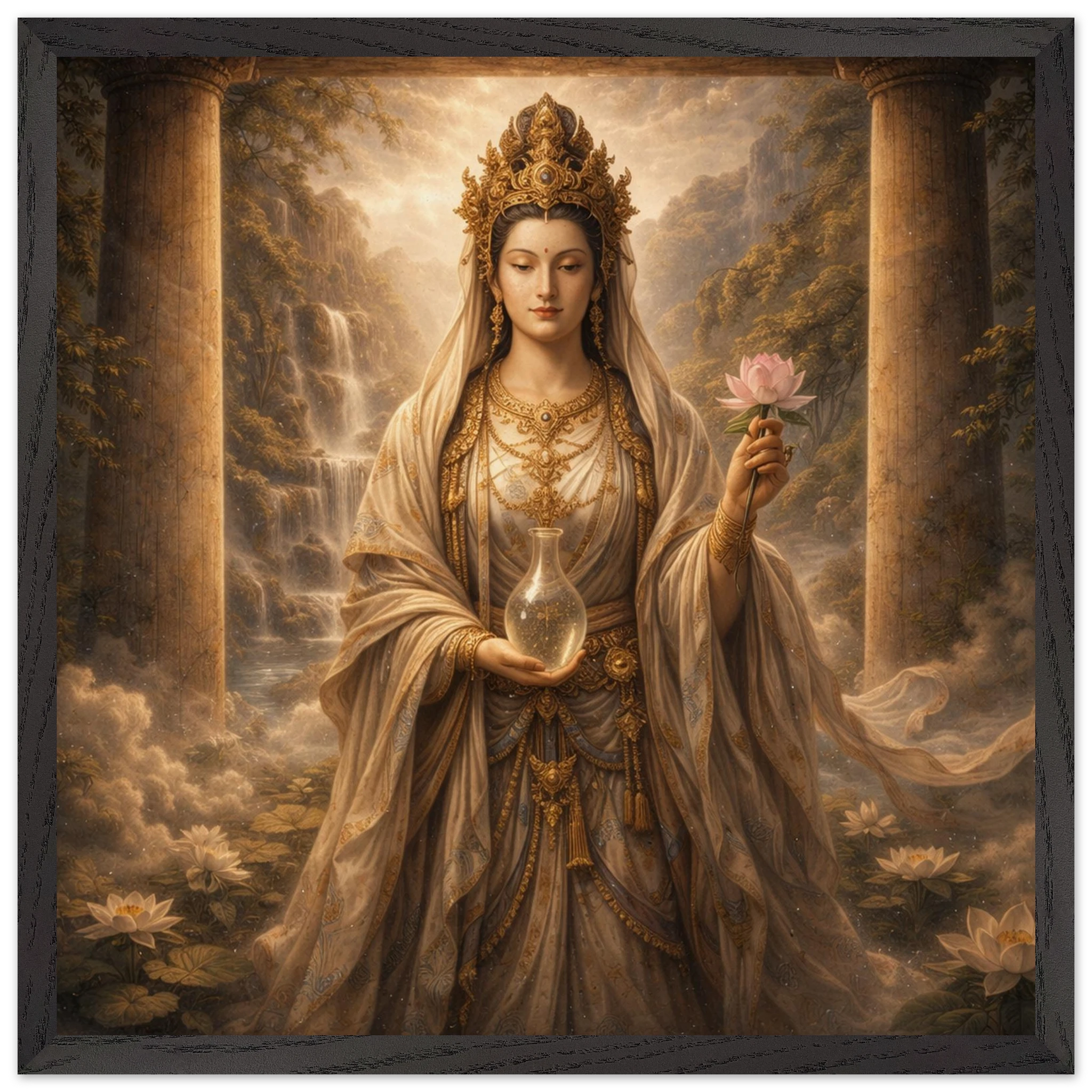 Kannon Bodhisattva– Mythologie Fine Art Print mit Rahmen | babasan