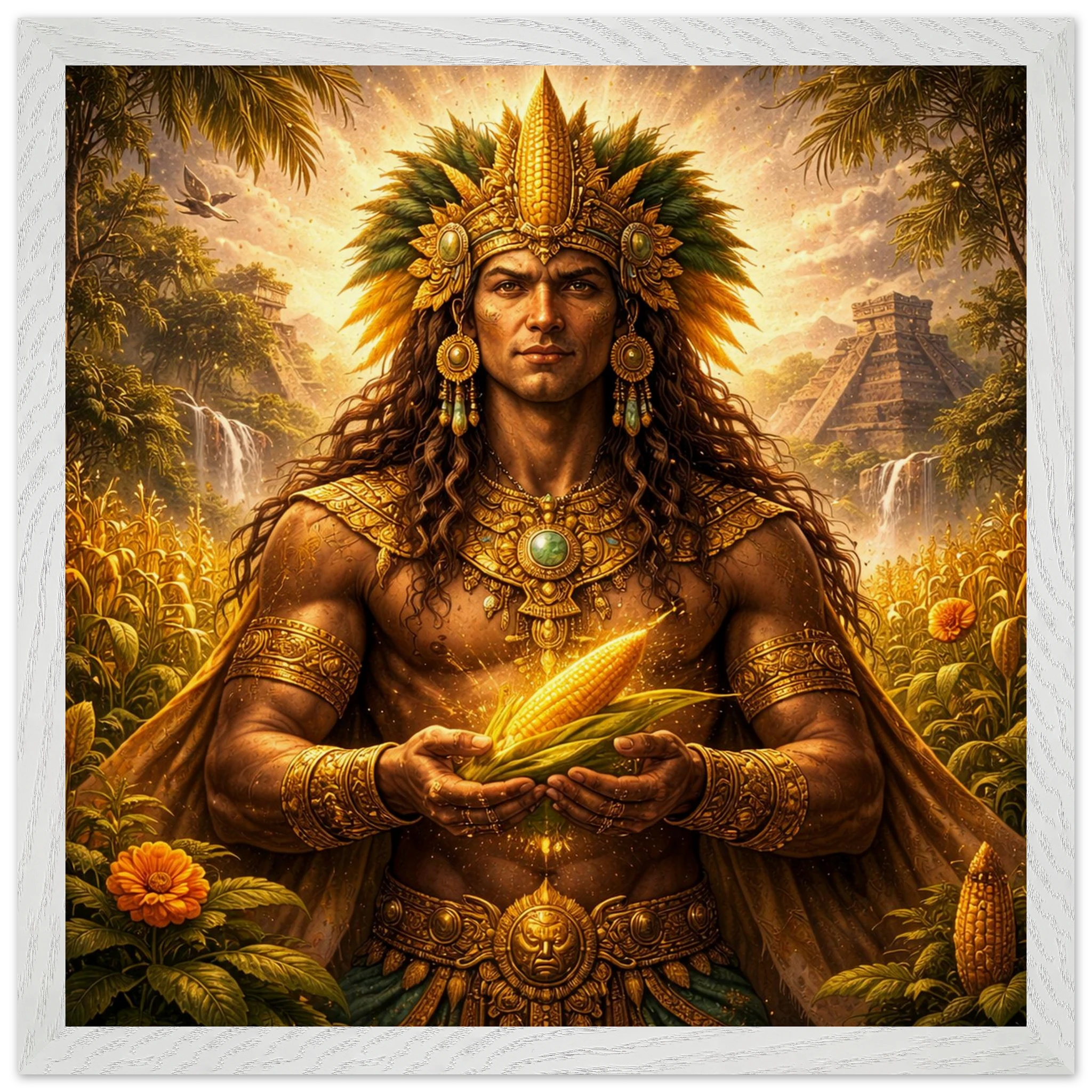 Hun Hunahpu – Mythologie Fine Art Print mit Rahmen | babasan